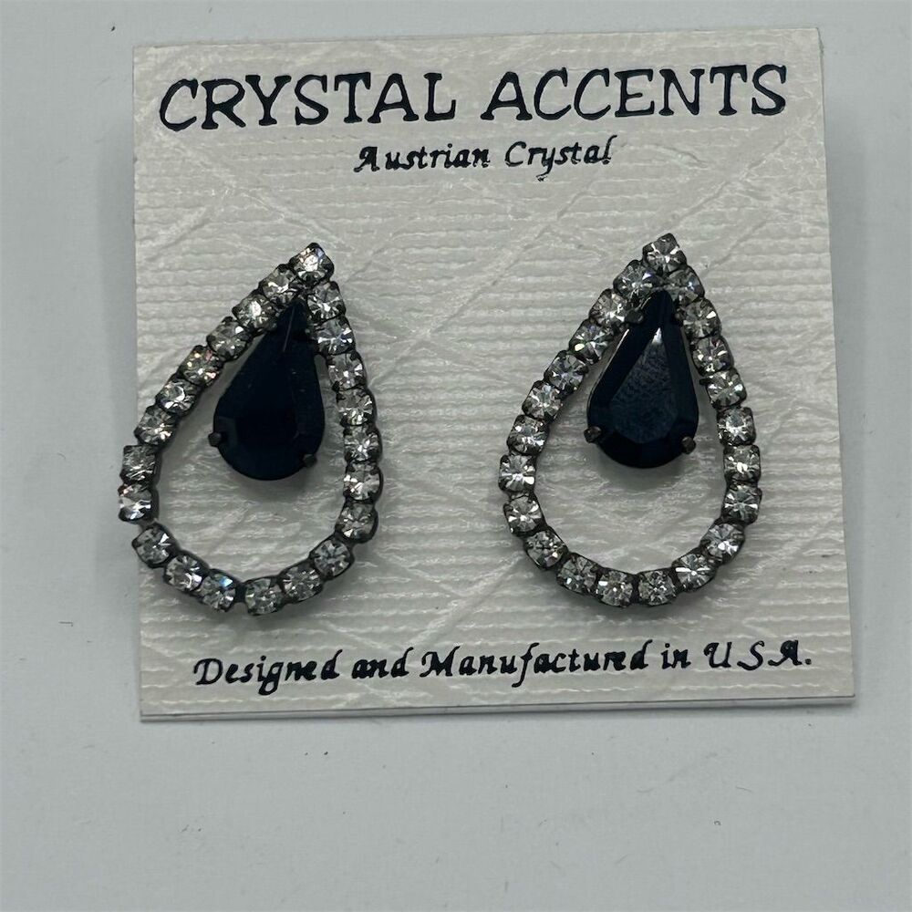 Crystal Accents Austrian Crystal Teardrop Earrings